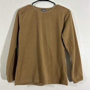 Uniti Casuals Men's Brown Fleece Pullover Sweater Size Small